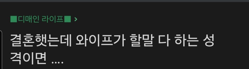 결혼했는데 와이프가 할말 다하는 성격이면 어떨거 같으세요? | 인스티즈