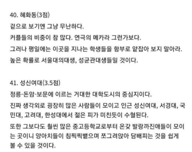 디시인의 서울 번화가 63곳 난이도 리뷰 | 인스티즈