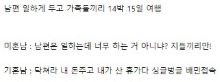 아내가 나만 두고 여행 갔다... | 인스티즈