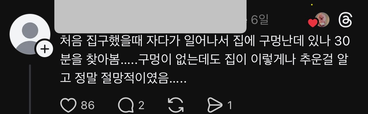 일본집 겨울 추위는 한국이랑 체감이 다르다는 스레드인 | 인스티즈