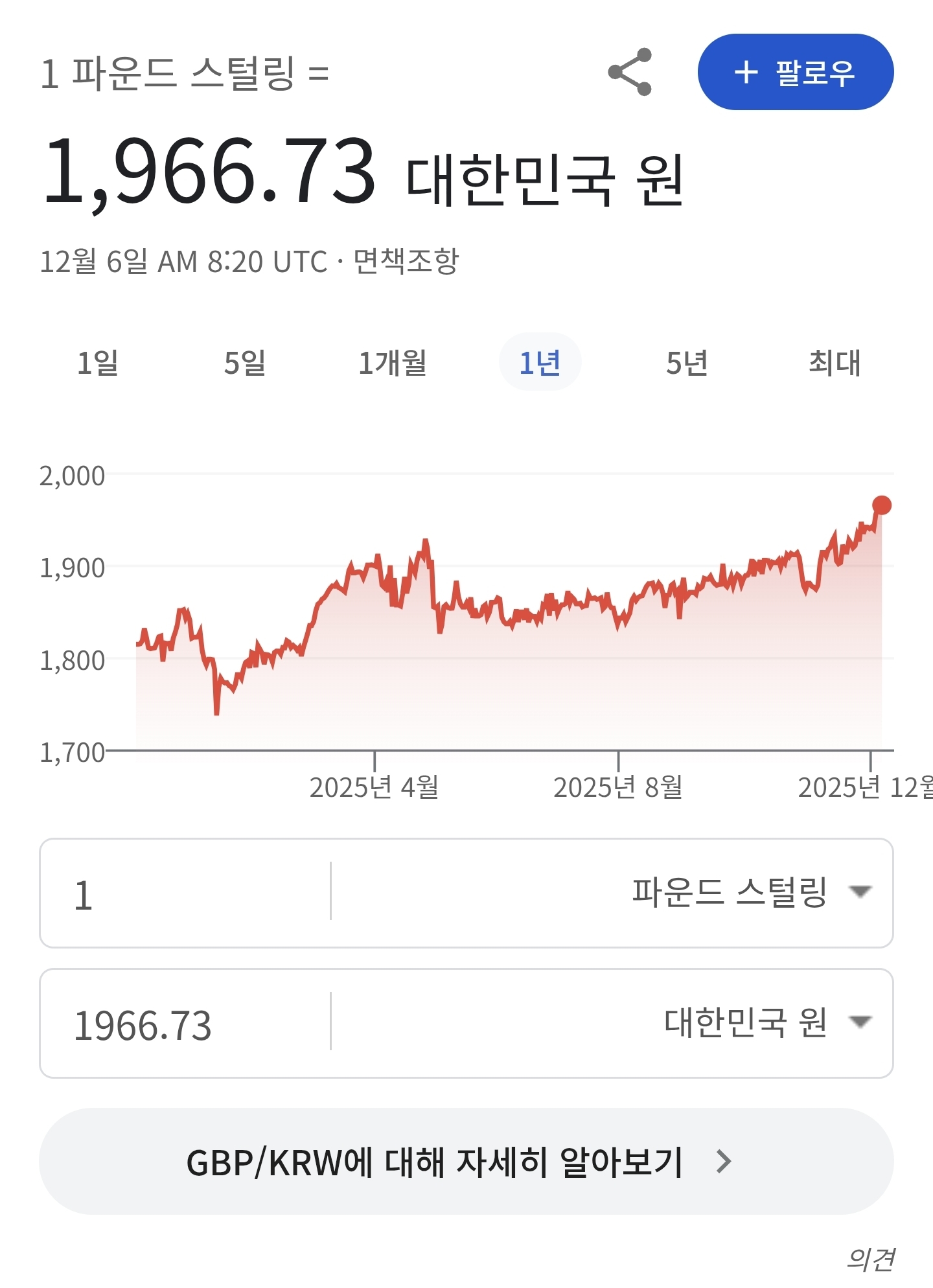 이젠 1파운드당 2000원에 가까워졌다는 영국 파운드 환율 - 웃긴자료 ‥‥‥‥‥、 - 도탁스 (DOTAX)