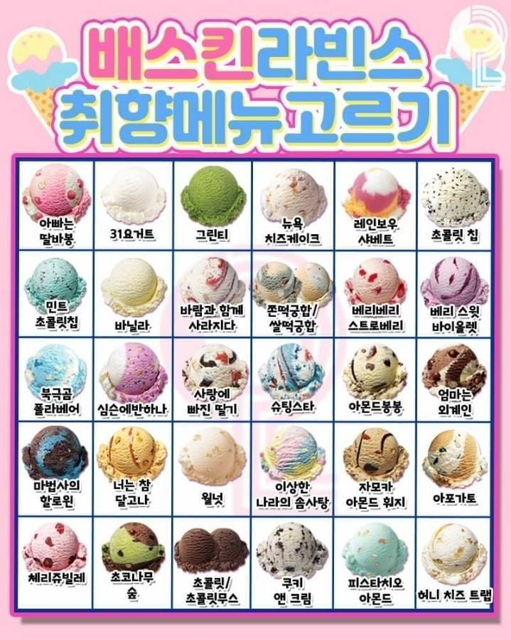 본인이 베스킨라빈스에서 제일 좋아하는 아이스크림 메뉴는? | 인스티즈