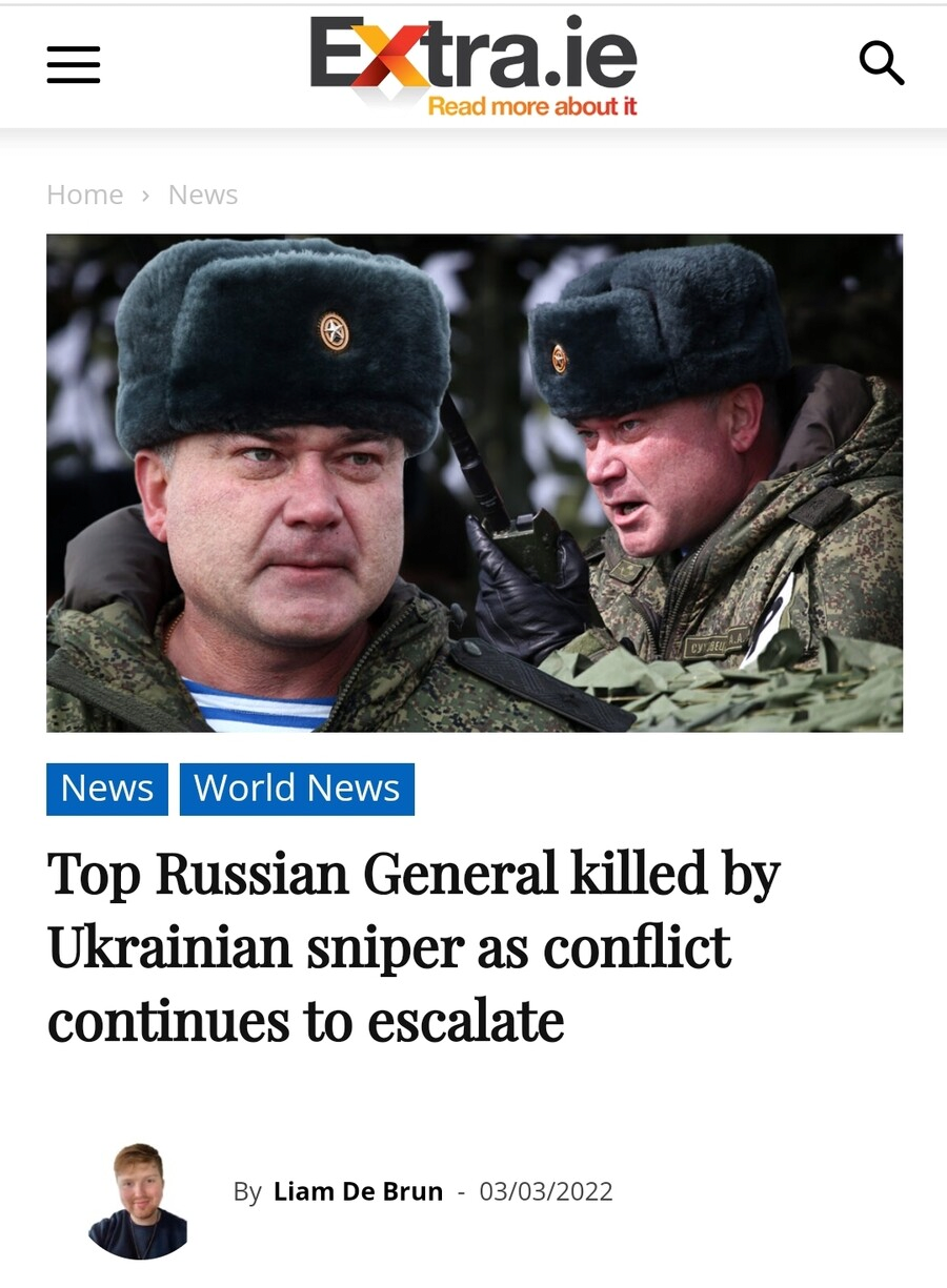 러시아 장성이 죽은 이유 | 인스티즈