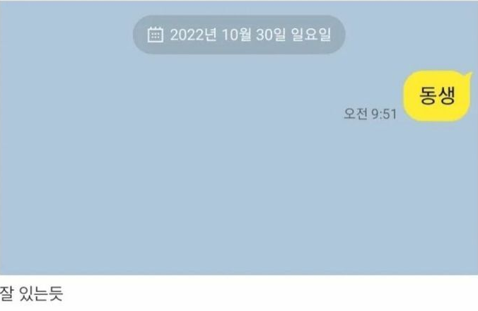 서울 사는 동생에게 잘 있냐고 물어봄.JPG | 인스티즈