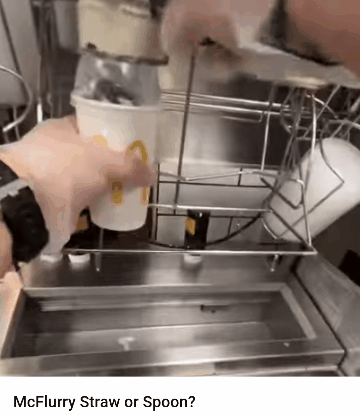 싱글벙글 맥플러리 숟가락의 용도...gif | 인스티즈