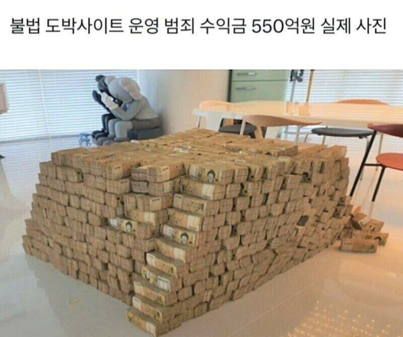 550억 돈다발 실제 사진 | 인스티즈
