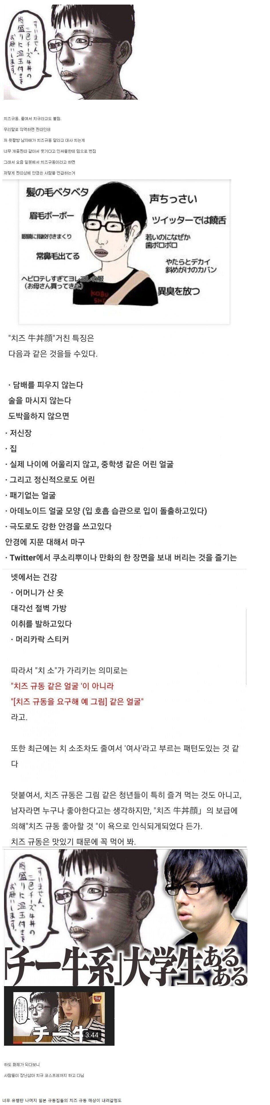 일본의 찐따라 불리는 '치즈규동남' | 인스티즈