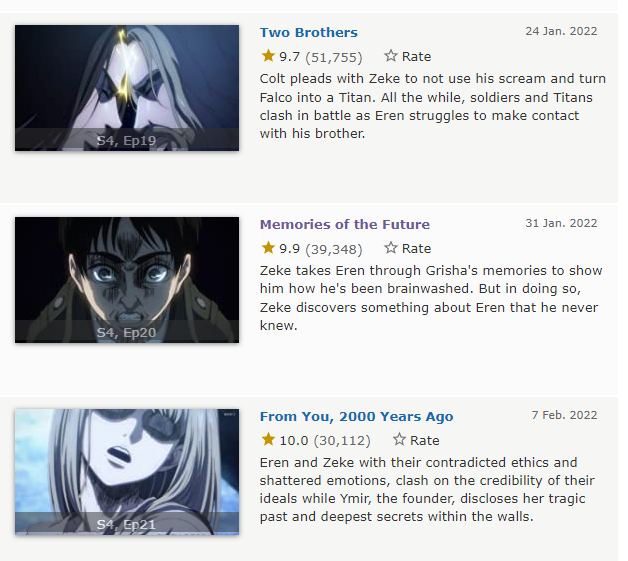 imdb 평점 10점 나온 이번 진격의거인 에피소드 | 인스티즈