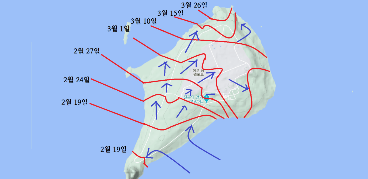지도로 보는 태평양 전쟁, 이오지마 전투 | 인스티즈