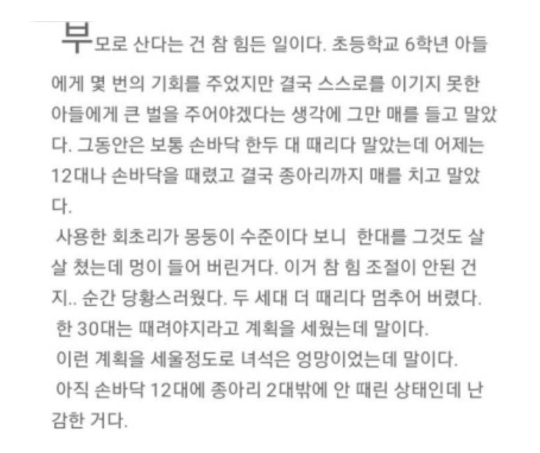 게임좋아하는 아들 체벌 8년후 결말 | 인스티즈