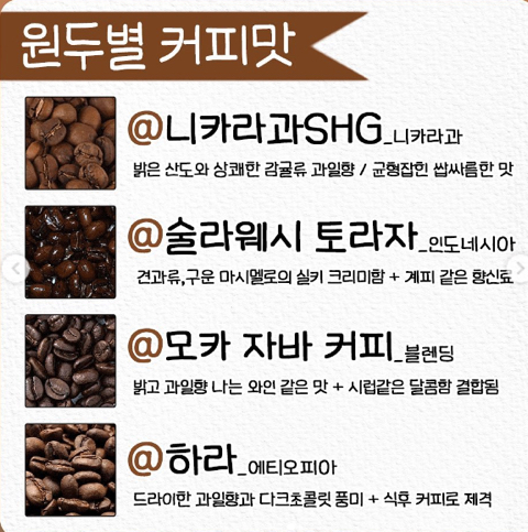 알아두면 유익한 원두별 커피맛 | 인스티즈