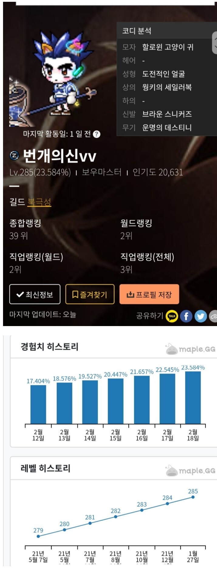 메이플 번개의신vv / 사랑파이브 근황 | 인스티즈