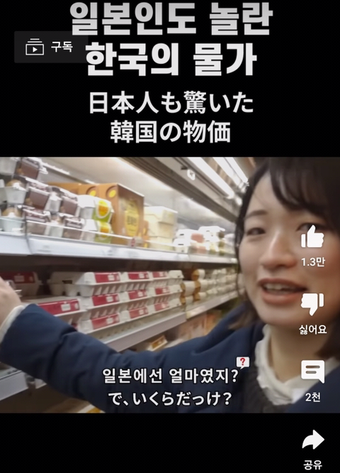 일본인들도 화들짝 놀란다는 한국 물가 | 인스티즈