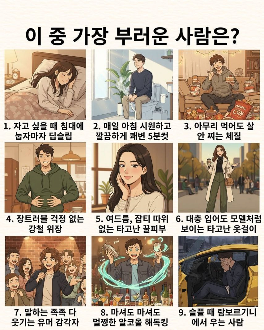 이 중 가장 부러운 사람은? | 인스티즈