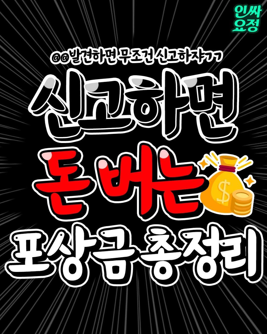 신고하면 돈버는 포상금 총정리 | 인스티즈