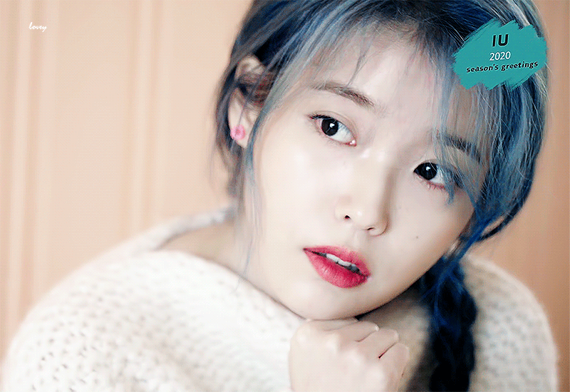 파랑머리 아이유.gif | 인스티즈