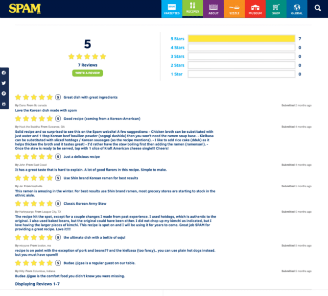 미국의 스팸 본사가 인증한 5성 레시피.JPG | 인스티즈