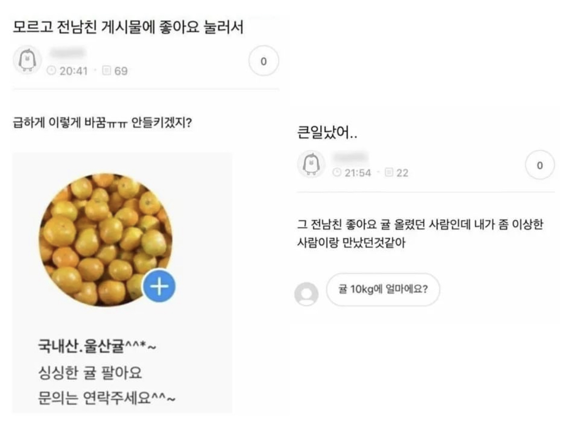 전여친 인스타 스토리 훔쳐보다가.jpg | 인스티즈