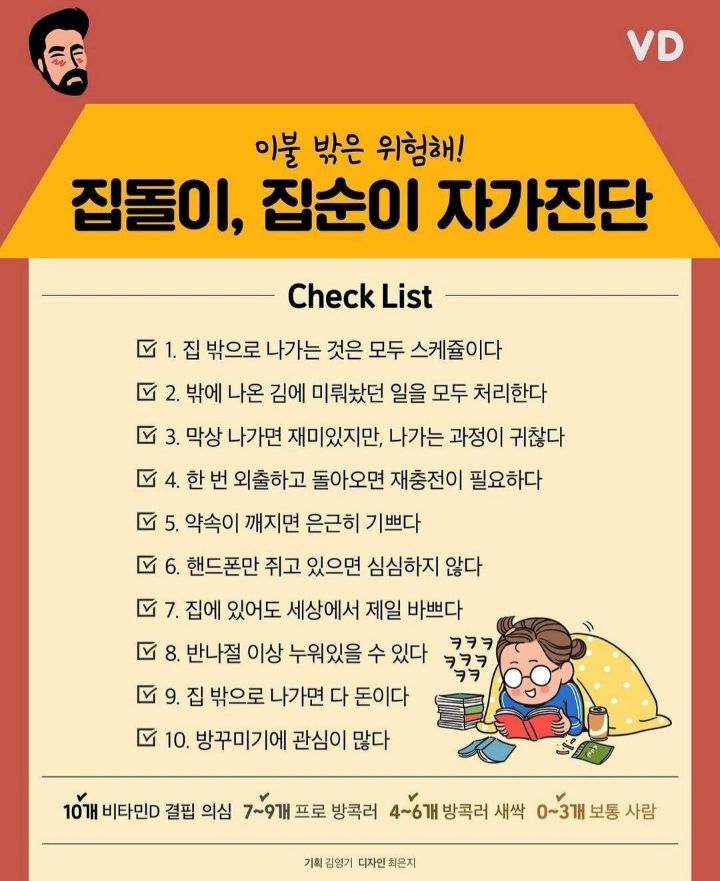 집돌이 집순이 자가진단 | 인스티즈