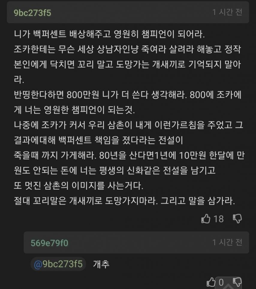 조카한테 조언했는데 깽값 물어주게 생겻다 | 인스티즈