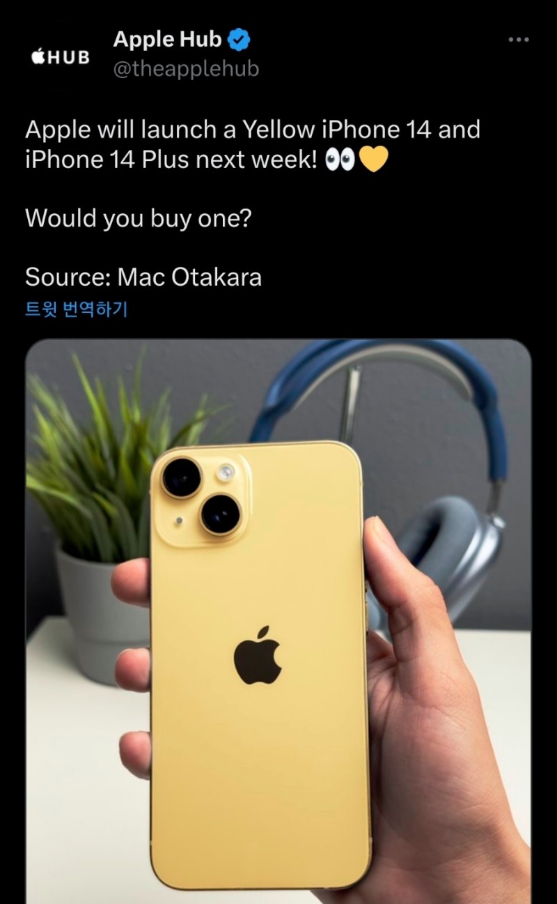 아이폰14 다음주 옐로 출시예정 | 인스티즈