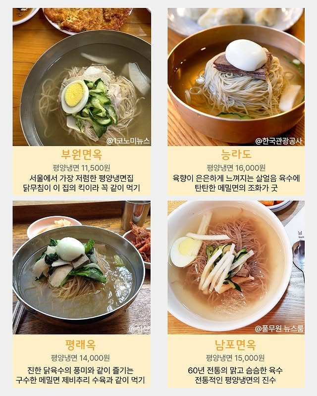 평양냉면 이미지