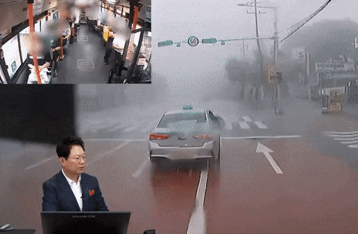 버스가 급정거하며 넘어지는 시민들 | 인스티즈