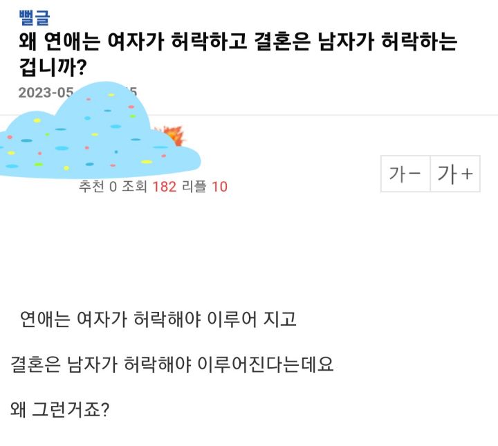 왜 연애는 여자가 허락하고 결혼은 남자가 허락하는 겁니까? | 인스티즈