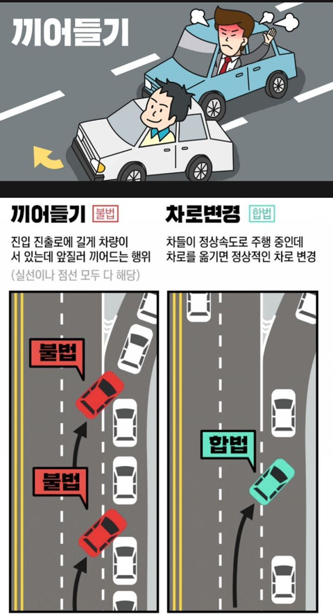 이런 차 보면 끼워준다 vs 절대 안된다 | 인스티즈