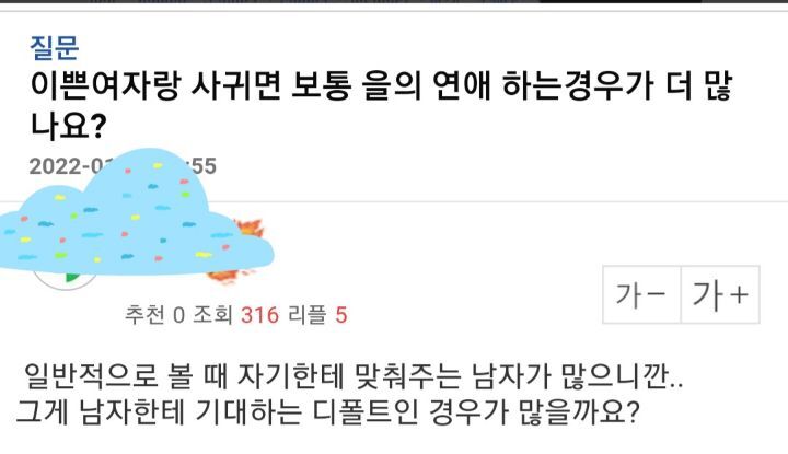 이쁜여자랑 사귀면 보통 을의연애 하는경우가 더 많나요? | 인스티즈