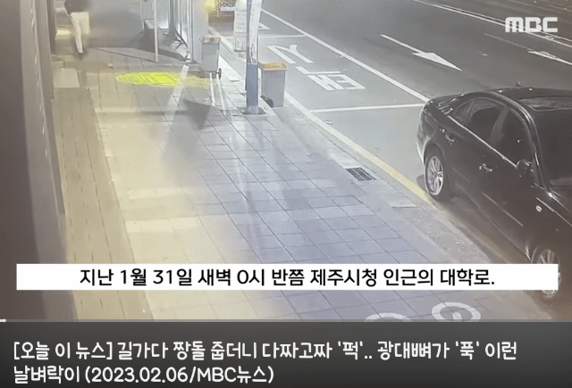 제주에서 발생한 길가다 돌 주워서 행인에게 얼굴 폭행 사건.gif | 인스티즈