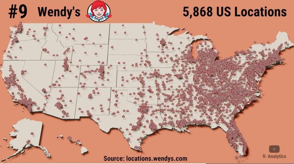 미국 패스트푸드 체인점 점포수 top 30 | 인스티즈