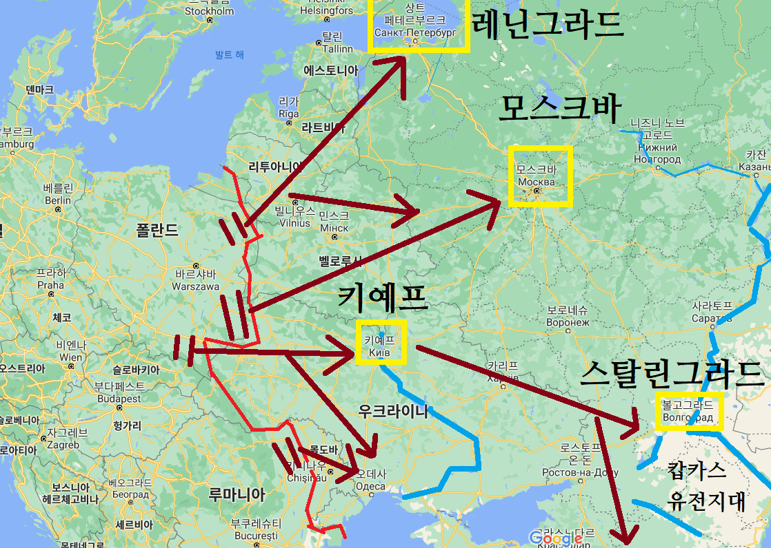 쉽게 보는 2차 세계 대전, 바르바로사 작전 | 인스티즈