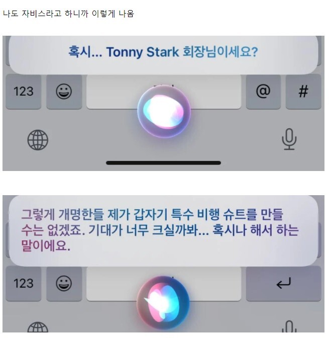 시리한테"자비스"라고 해보았다 | 인스티즈