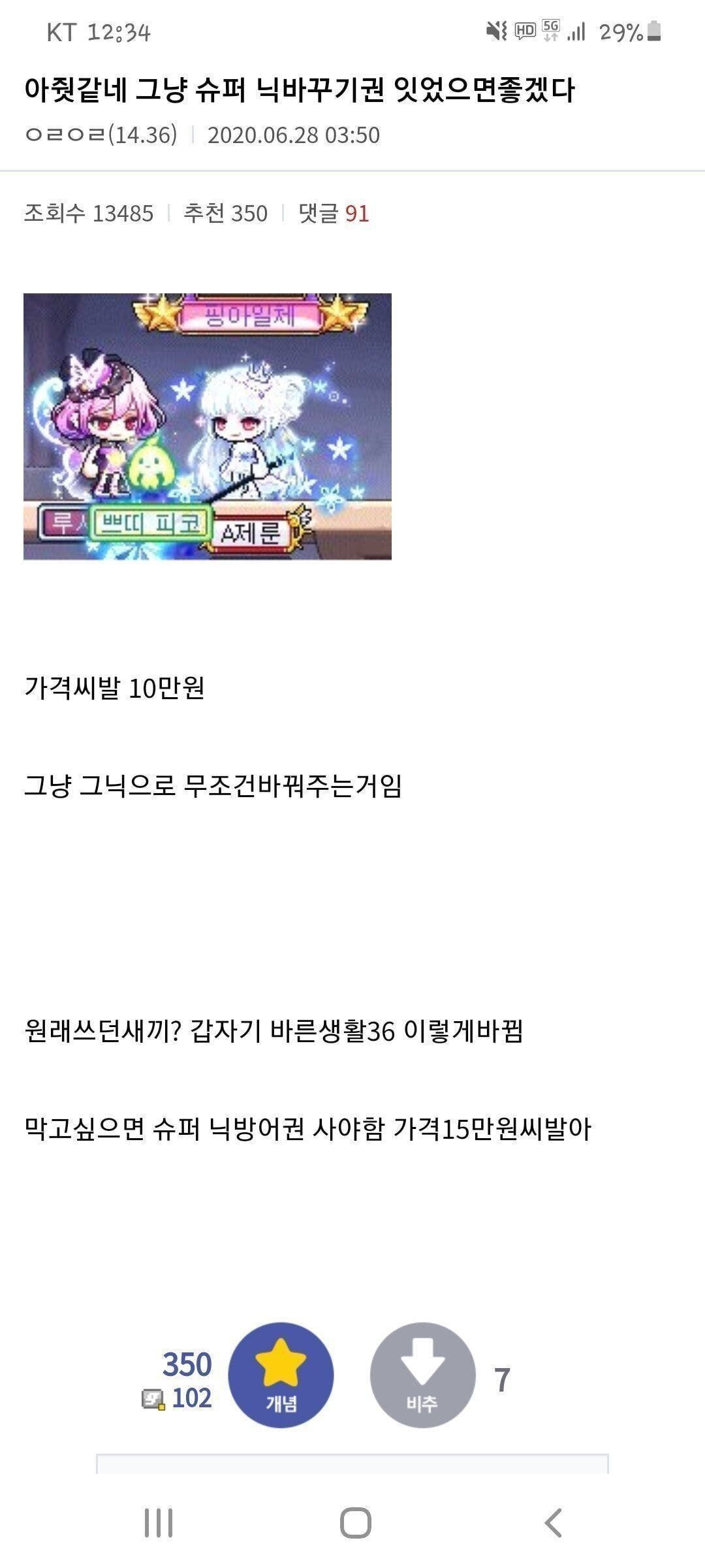 메이플스토리 레전드 닉네임 대란 | 인스티즈