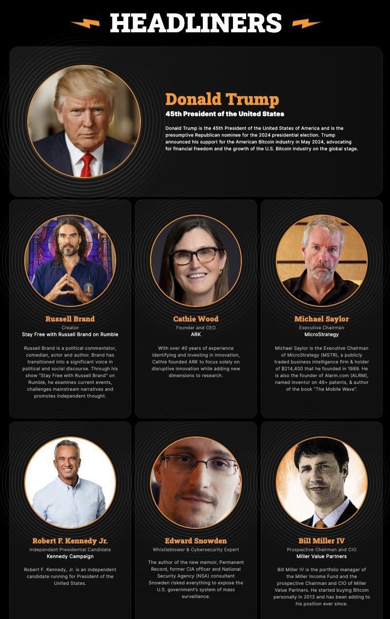 2024 비트코인 컨퍼런스 라인업에 등장한 트럼프 - 웃긴자료 ‥‥‥‥‥、 - 도탁스 (DOTAX)