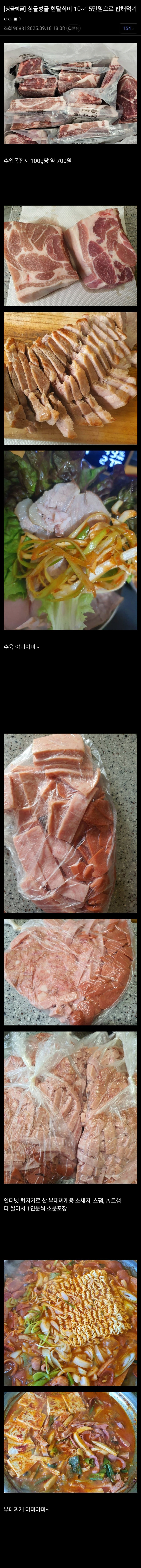 한달식비 15만원으로 밥해먹는 사람 | 인스티즈