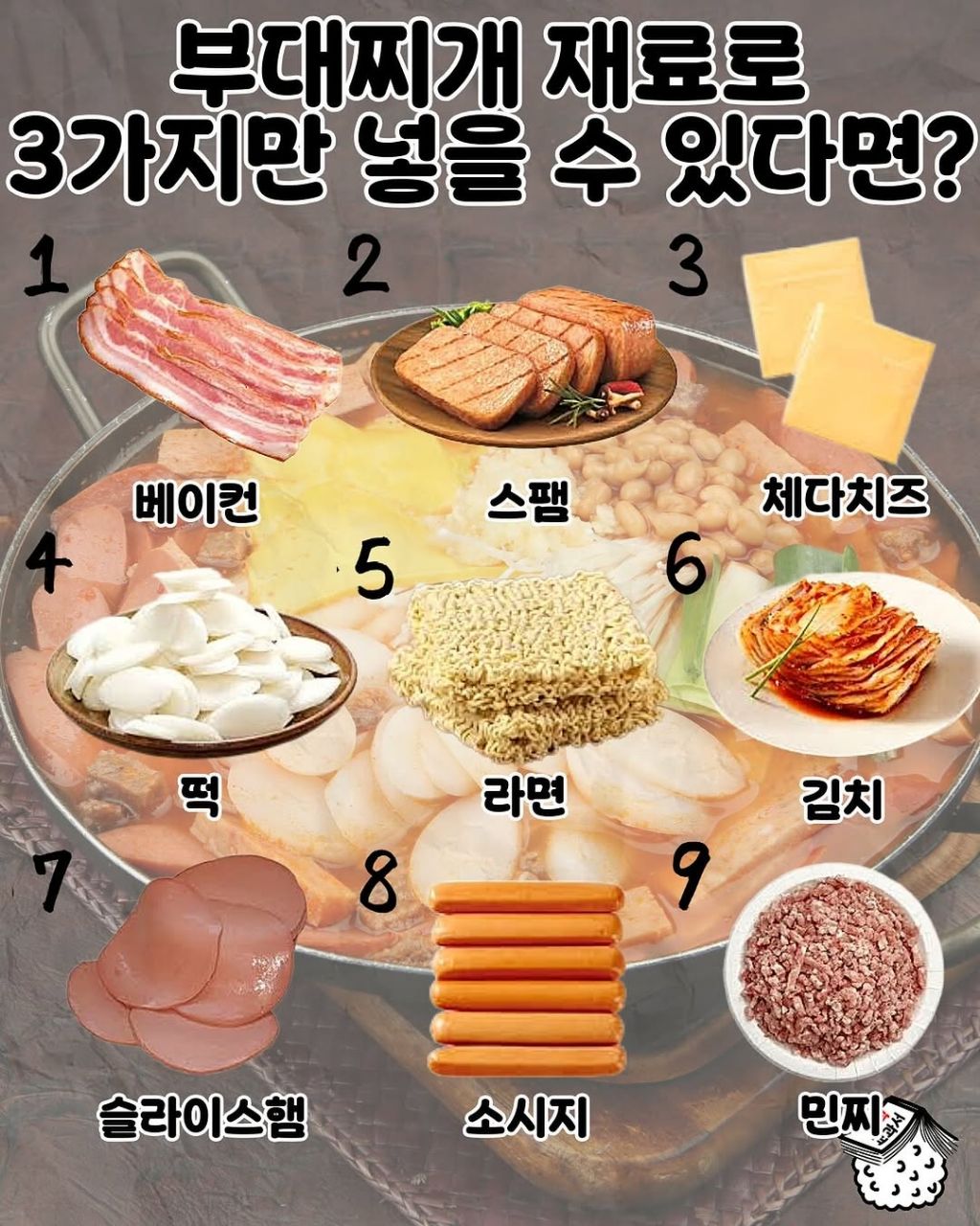 부대찌개 재료로 3가지만 넣을 수 있다면 | 인스티즈