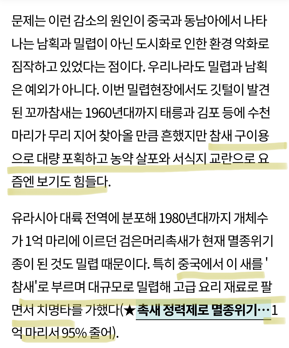최근 남양주에서 참새고기로 1000여마리 산새들을 밀렵하는 현장 발견. 밀렵과 남획, 농약 살포, 서식지교란으로 산새들 점점 사라져 | 인스티즈