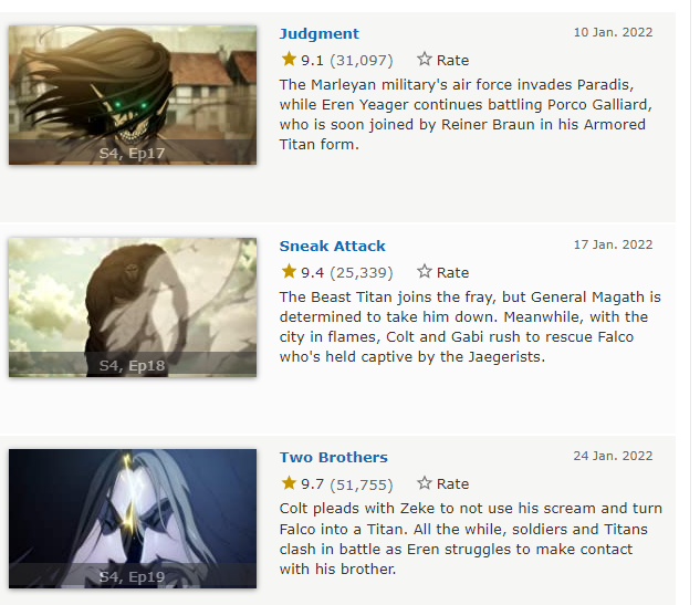 imdb 평점 10점 나온 이번 진격의거인 에피소드 | 인스티즈