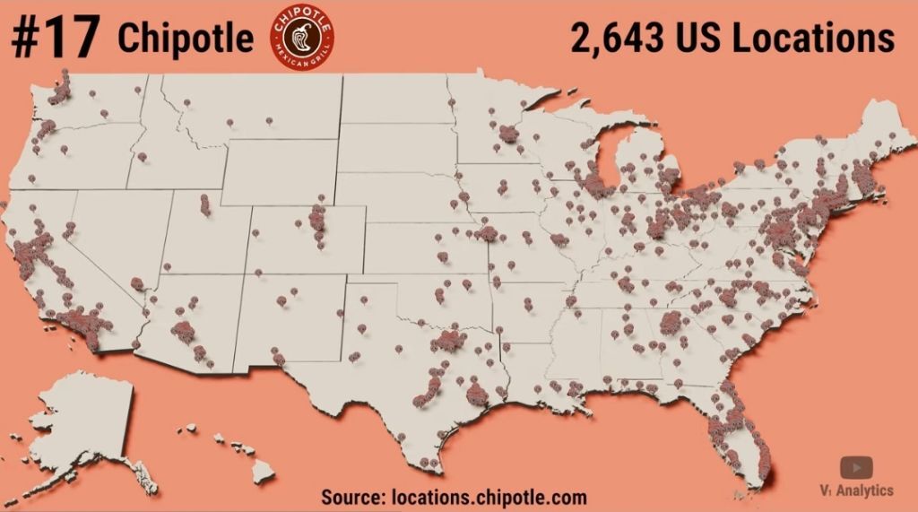 미국 패스트푸드 체인점 점포수 top 30 | 인스티즈