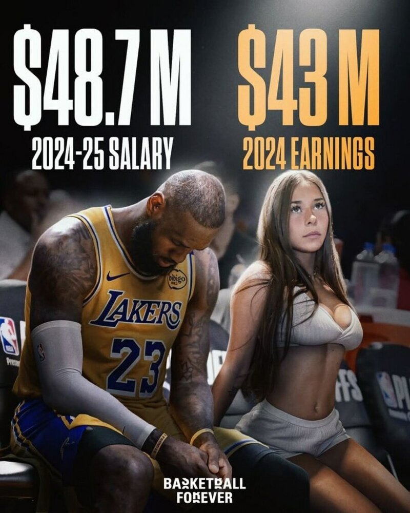 온리팬스 1위 수입 vs 르브론 제임스 수입 | 인스티즈