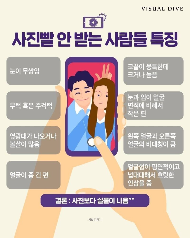 사진빨 안받는 사람 특징 | 인스티즈