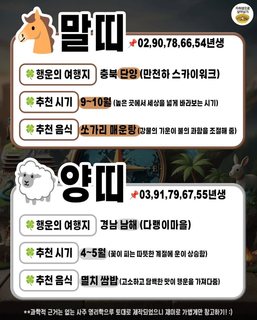 띠별 기운좋은 국내여행지 | 인스티즈