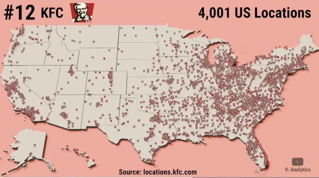 미국 패스트푸드 체인점 점포수 top 30 | 인스티즈