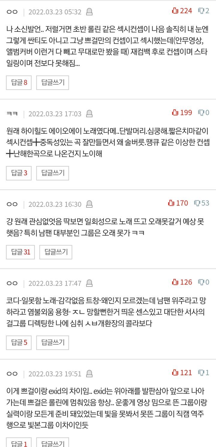 최근에 트랜드를 읽지 못하고 올드하다는 비판을 받고 있는 걸그룹 | 인스티즈