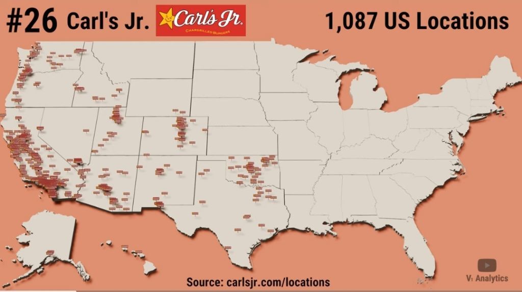 미국 패스트푸드 체인점 점포수 top 30 | 인스티즈