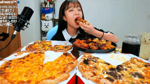 피자랑 치킨 먹방하는 쯔양 | 인스티즈