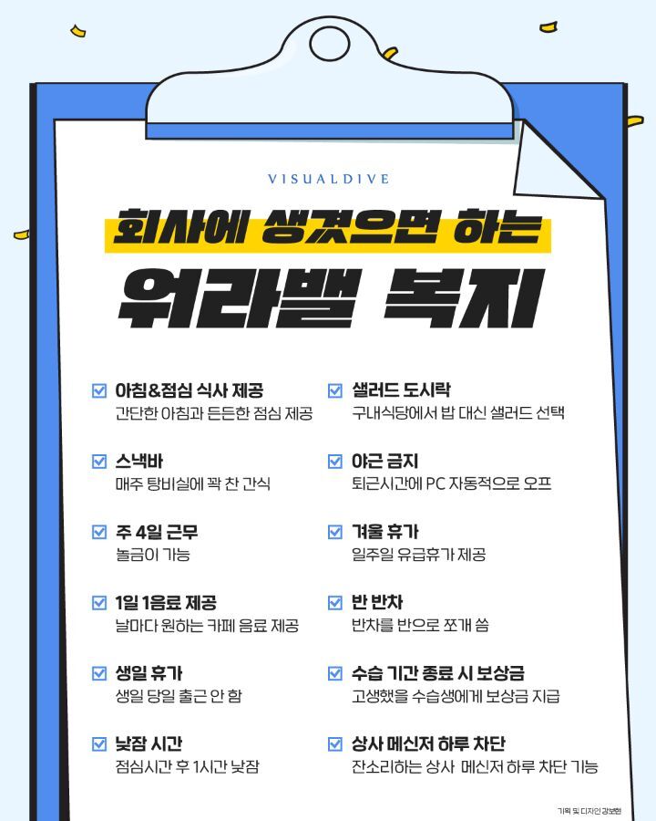 회사에 생겼으면 하는 워라밸 복지 | 인스티즈