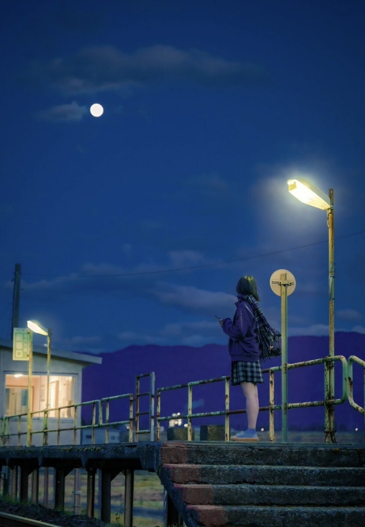 애니메이션 배경풍 사진 찍는 일본 여고생들 | 인스티즈